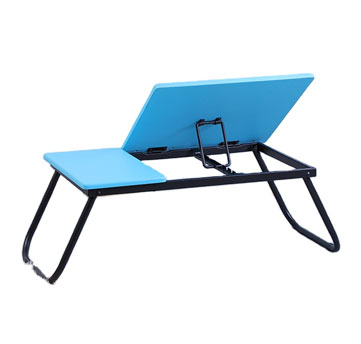 Adjustable wooden folding metal computer table laptop desk for bed folding lap desk metal desks